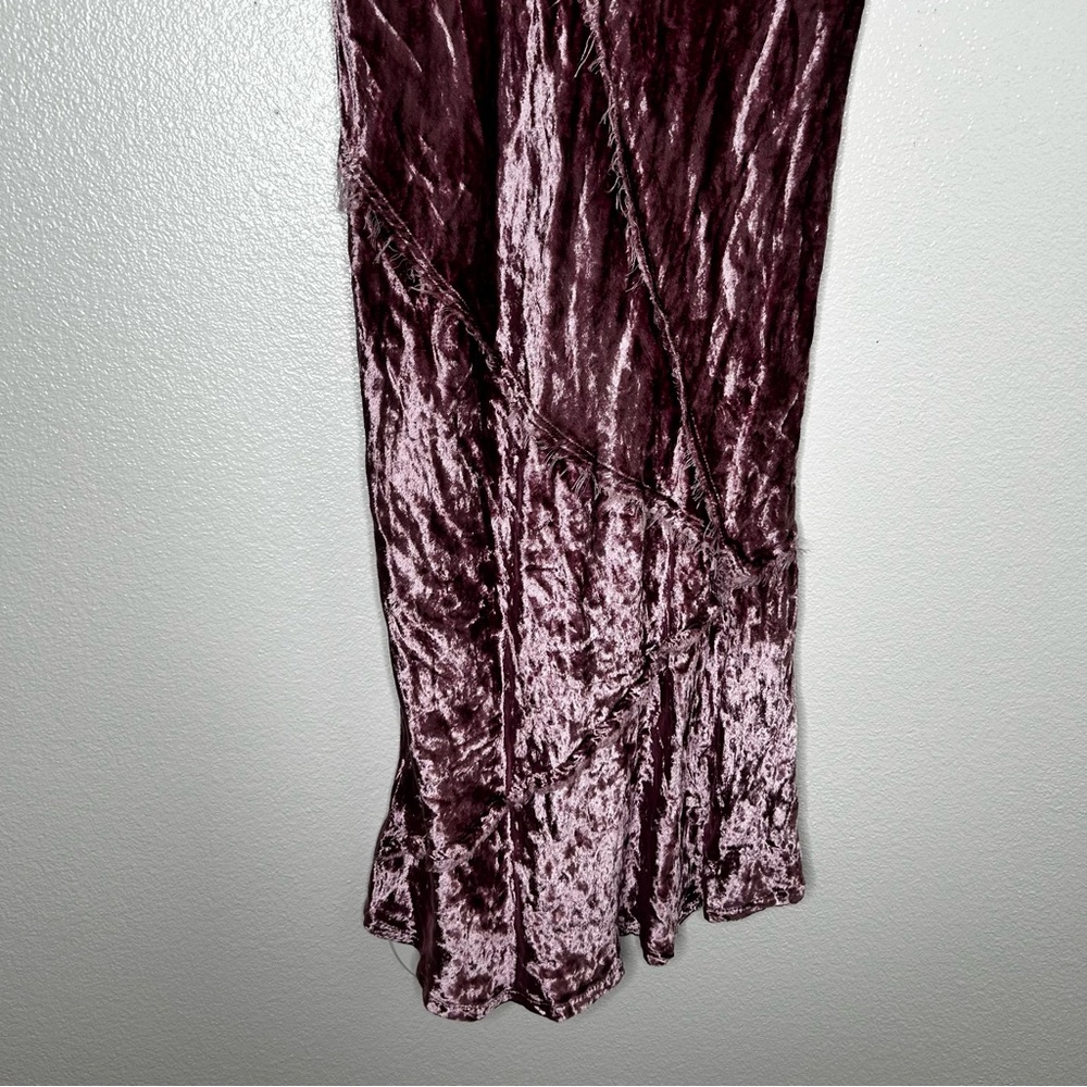 Free People Velvet Maxi Skirt in Plum - Picture 7 of 9